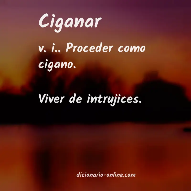 Significado de ciganar