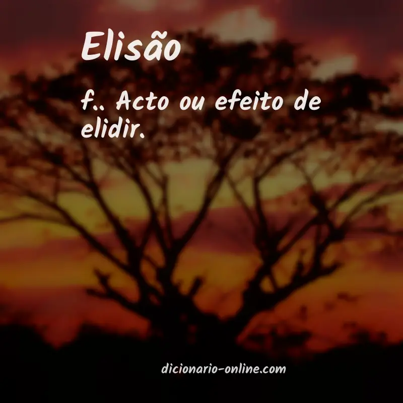 Significado de elisão