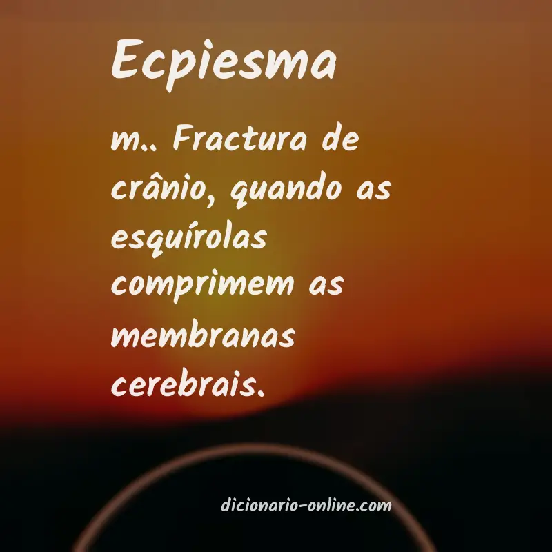 Significado de ecpiesma