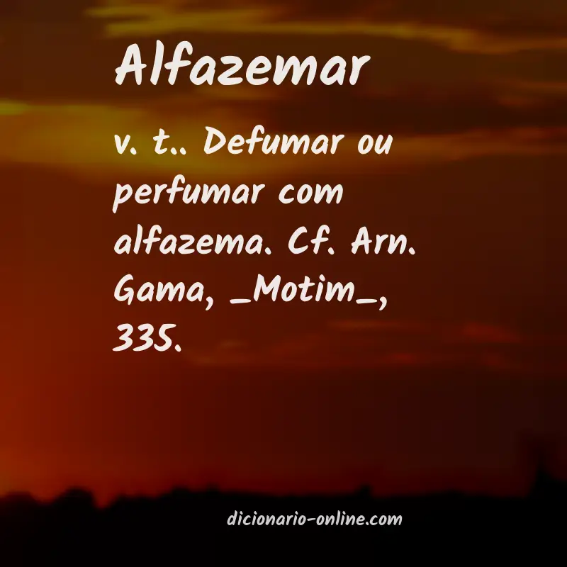 Significado de alfazemar