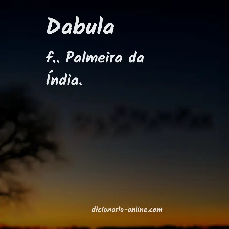 Significado de dabula