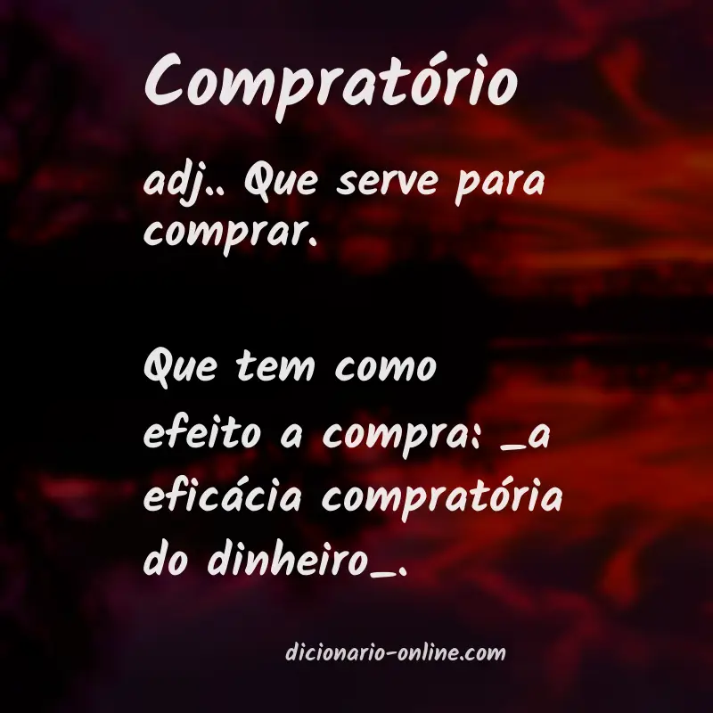 Significado de compratório