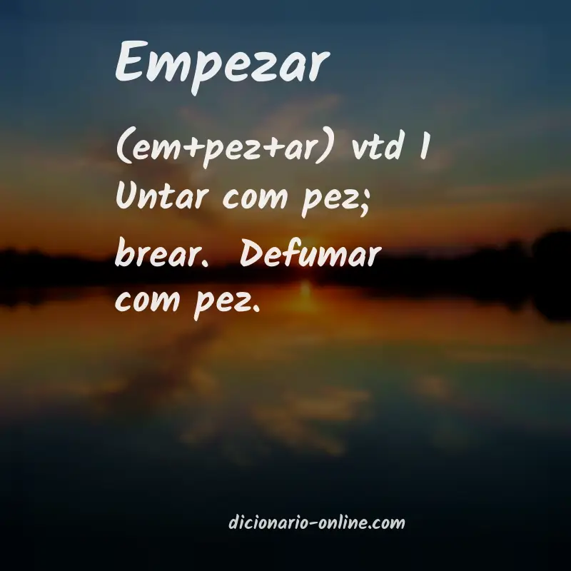 Significado de empezar