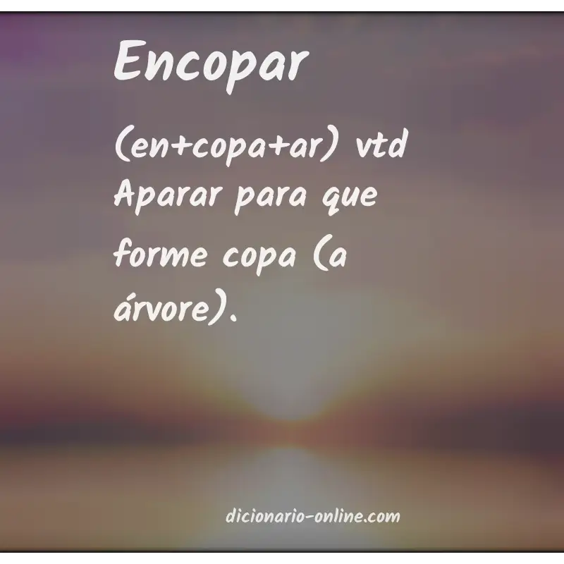 Significado de encopar