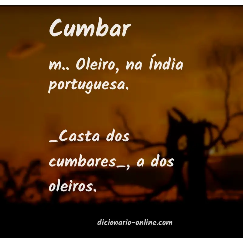 Significado de cumbar