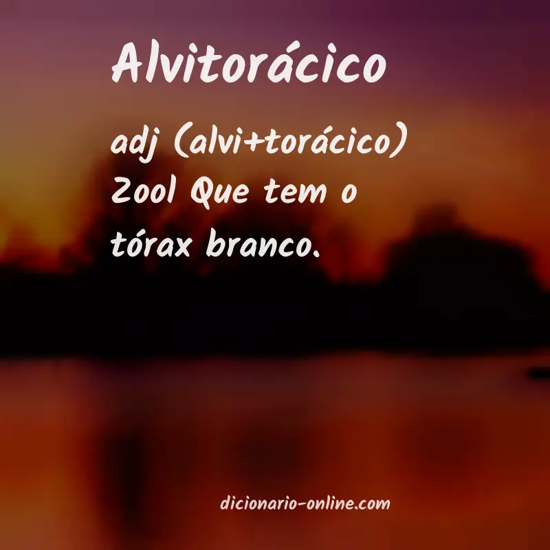 Significado de alvitorácico