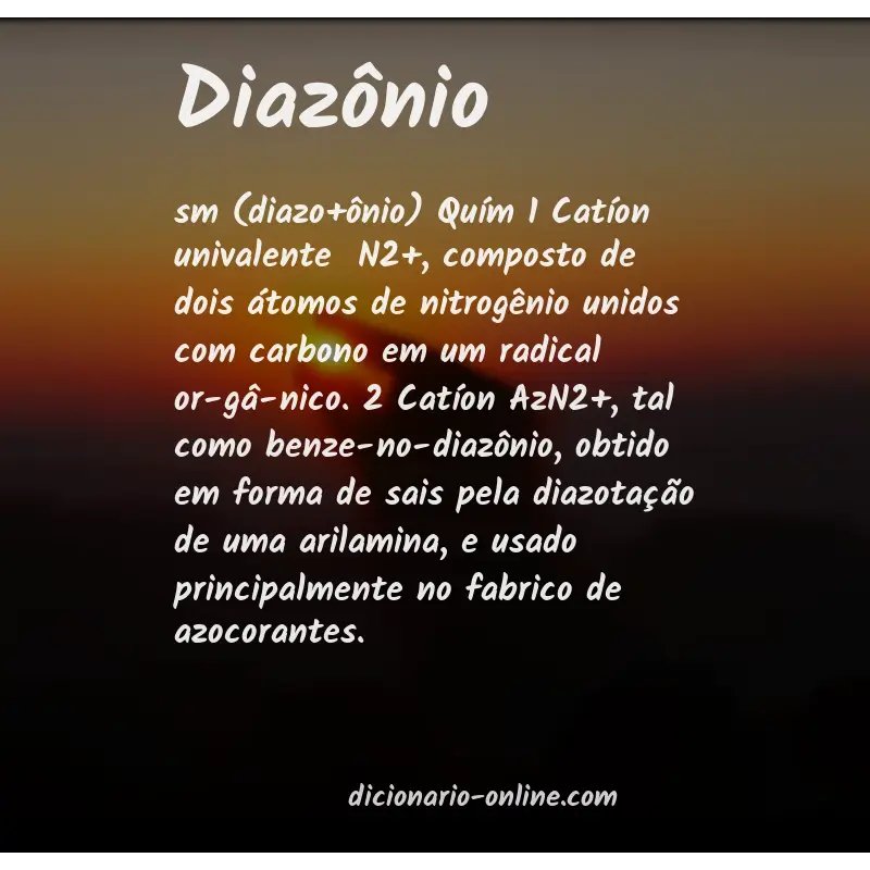 Significado de diazônio