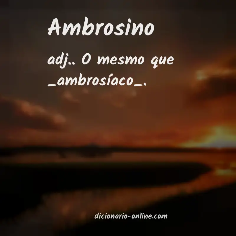 Significado de ambrosino