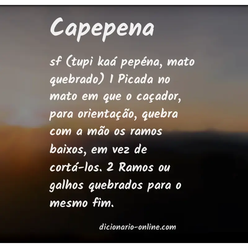 Significado de capepena
