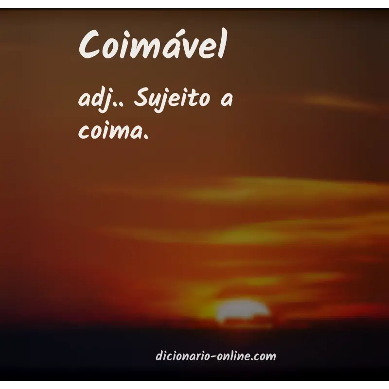 Significado de coimável