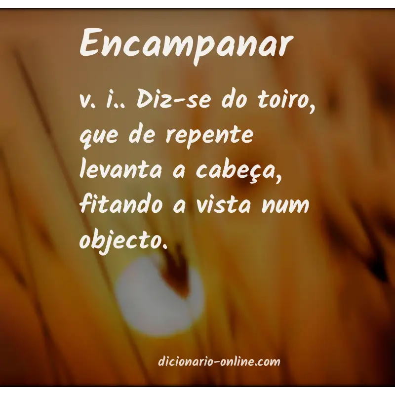 Significado de encampanar