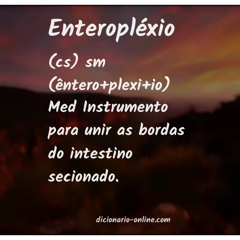 Significado de enteropléxio