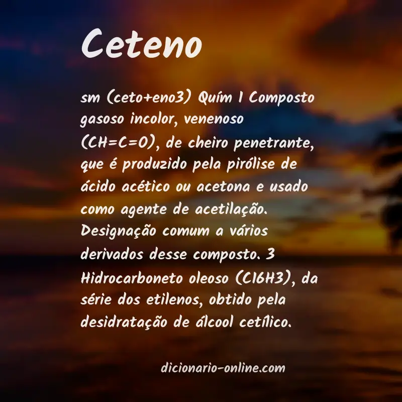 Significado de ceteno