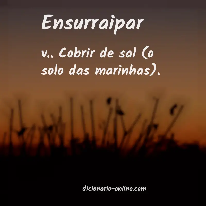 Significado de ensurraipar