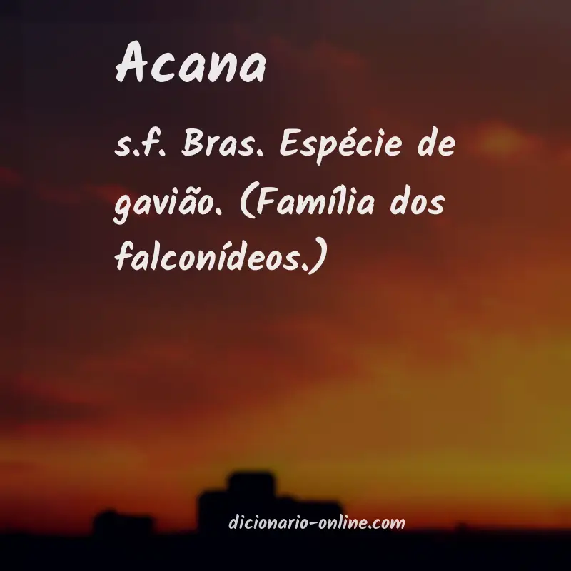 Significado de acana