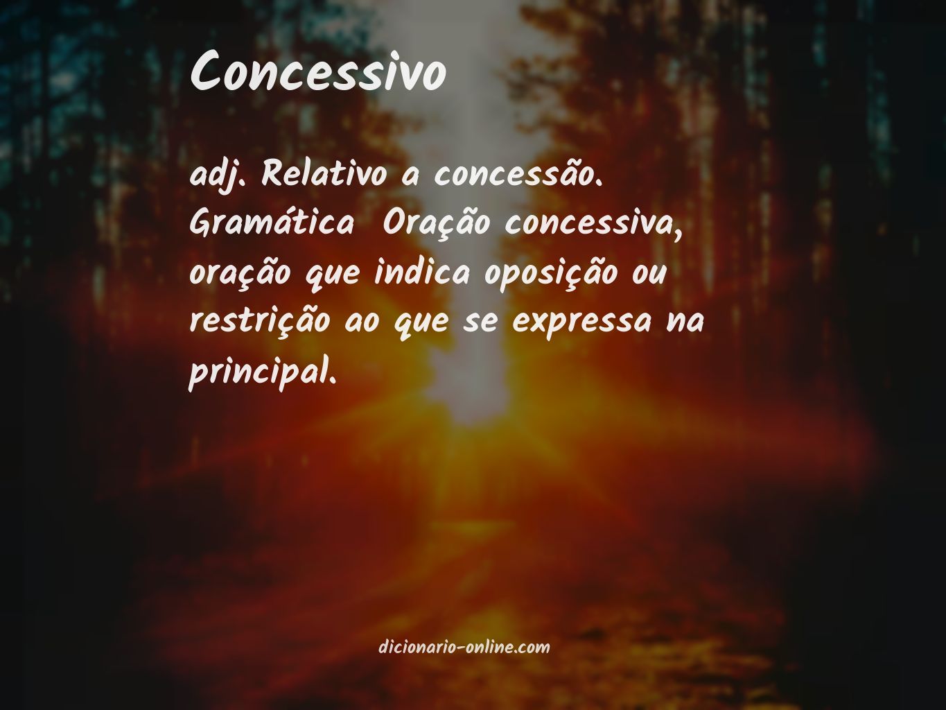 Significado de concessivo
