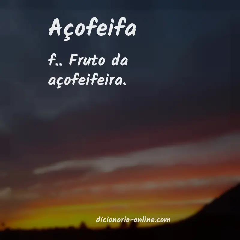Significado de açofeifa