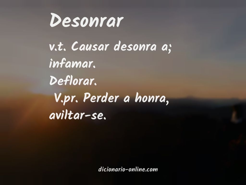 Significado de desonrar