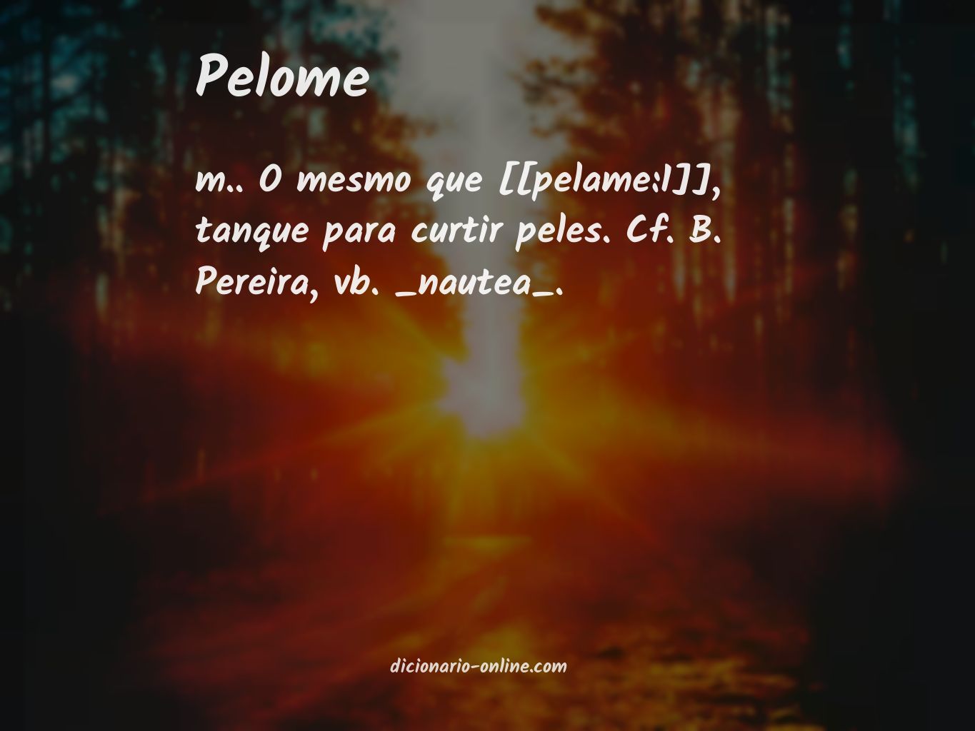 Significado de pelome