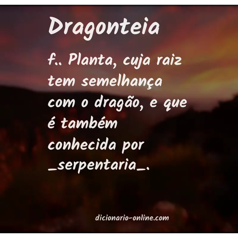 Significado de dragonteia