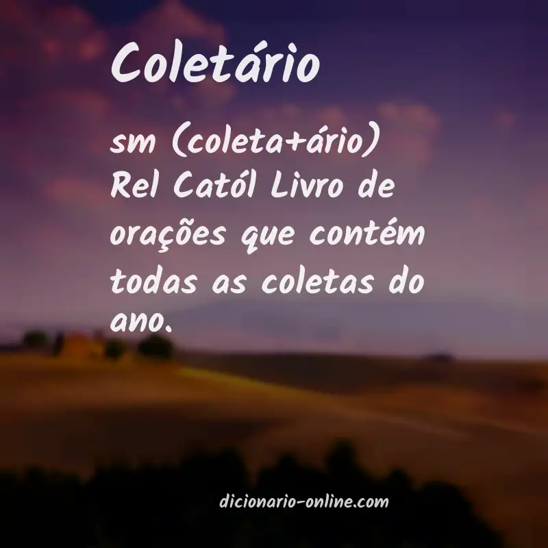 Significado de coletário