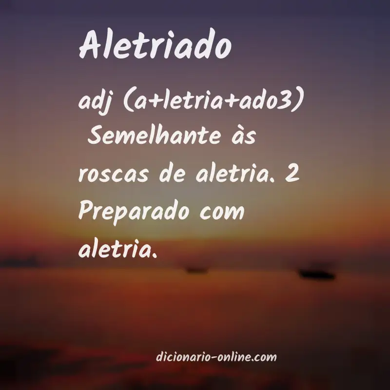 Significado de aletriado