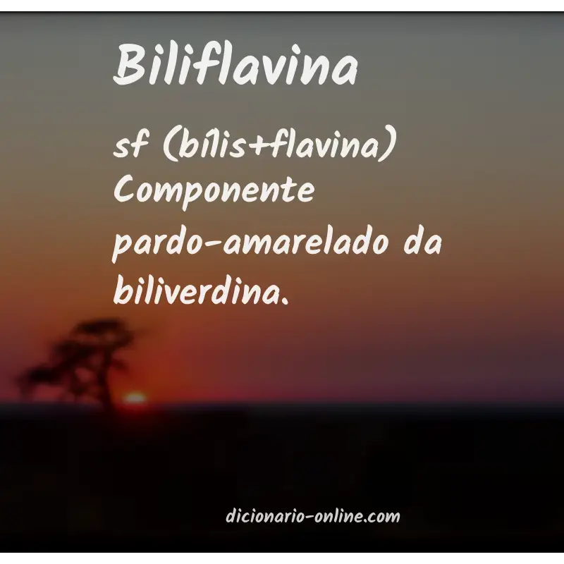Significado de biliflavina