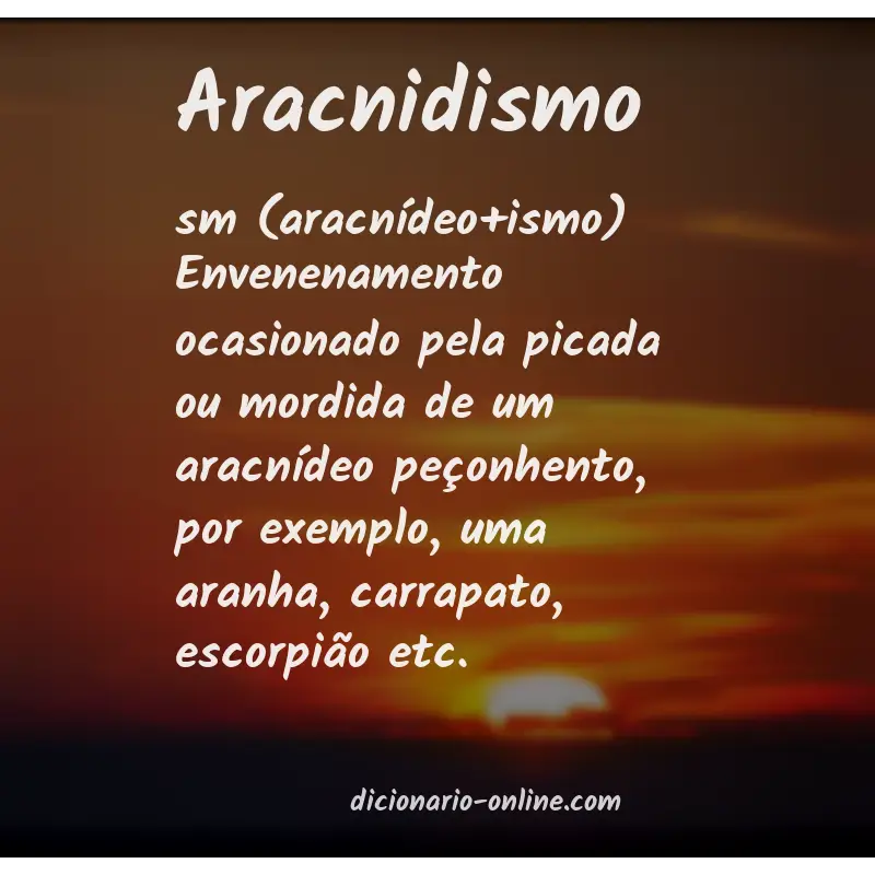 Significado de aracnidismo