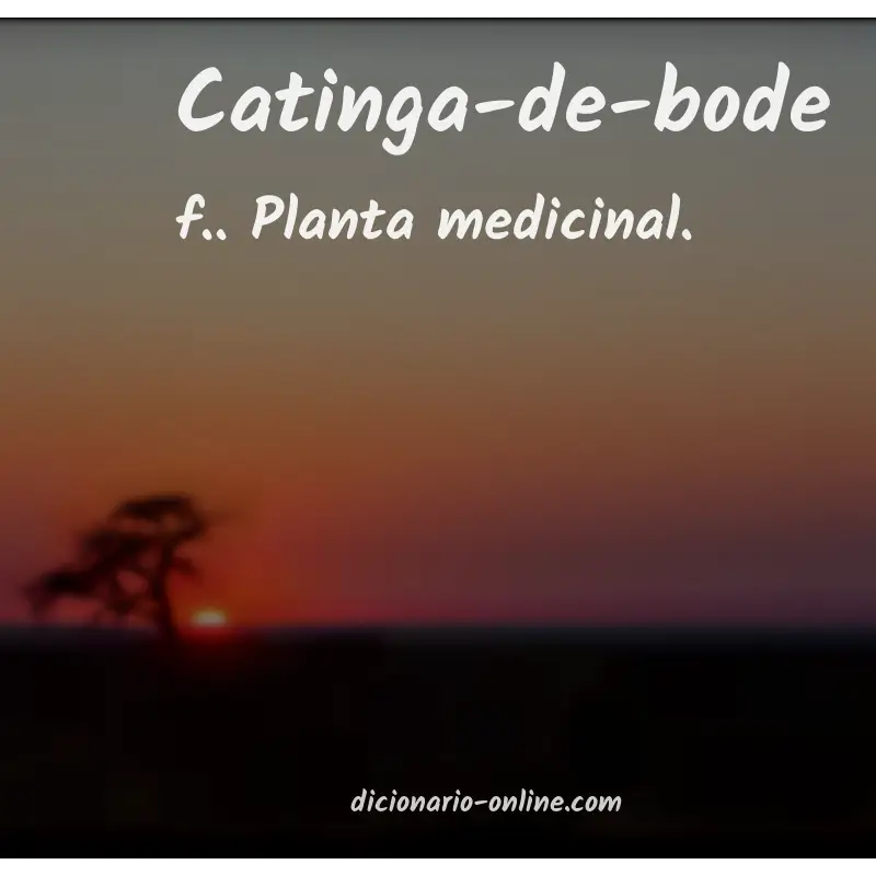 Significado de catinga-de-bode