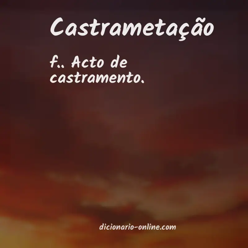 Significado de castrametação