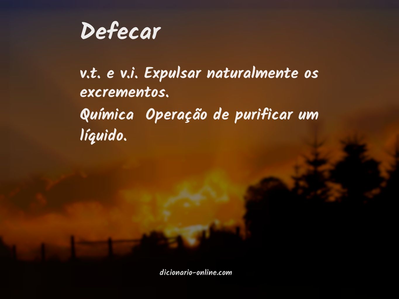 Significado de defecar