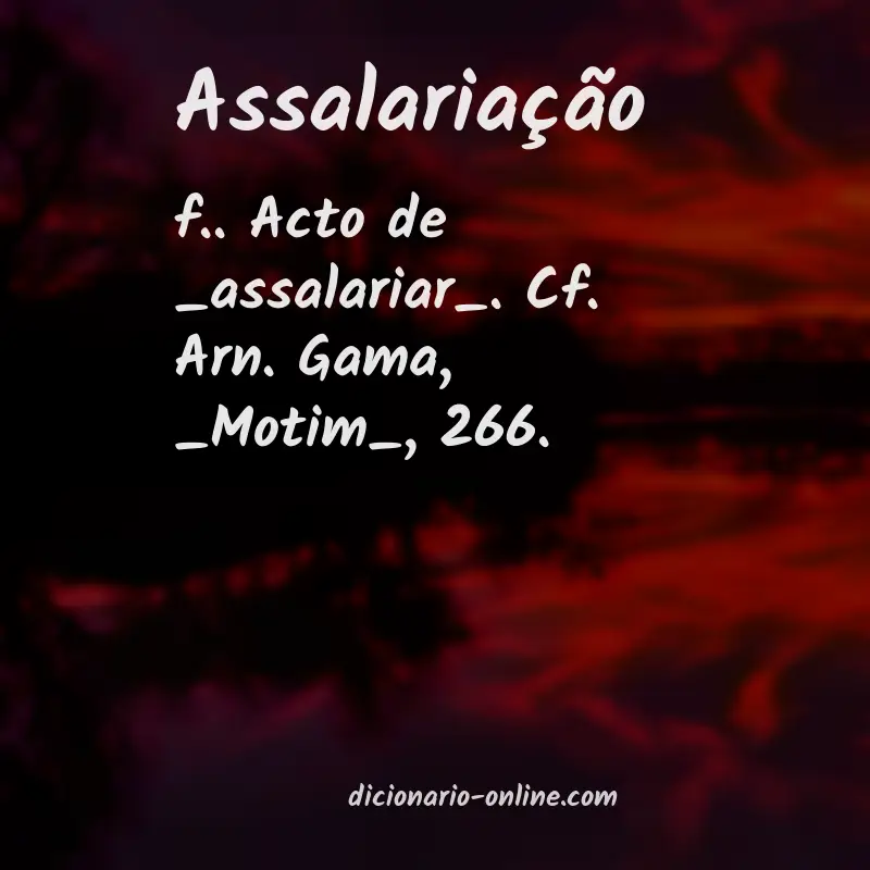 Significado de assalariação