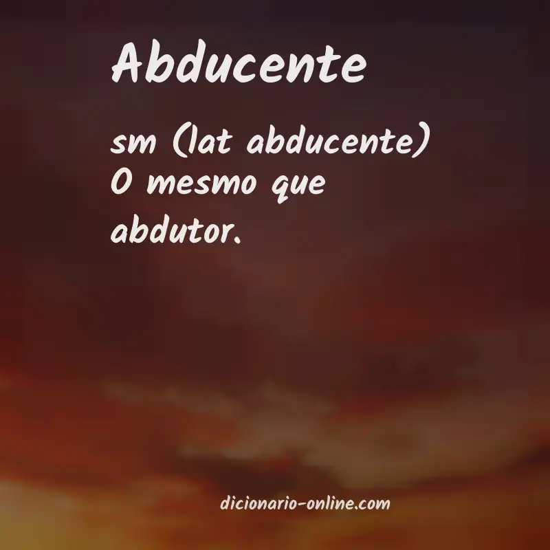 Significado de abducente