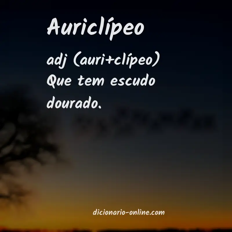Significado de auriclípeo