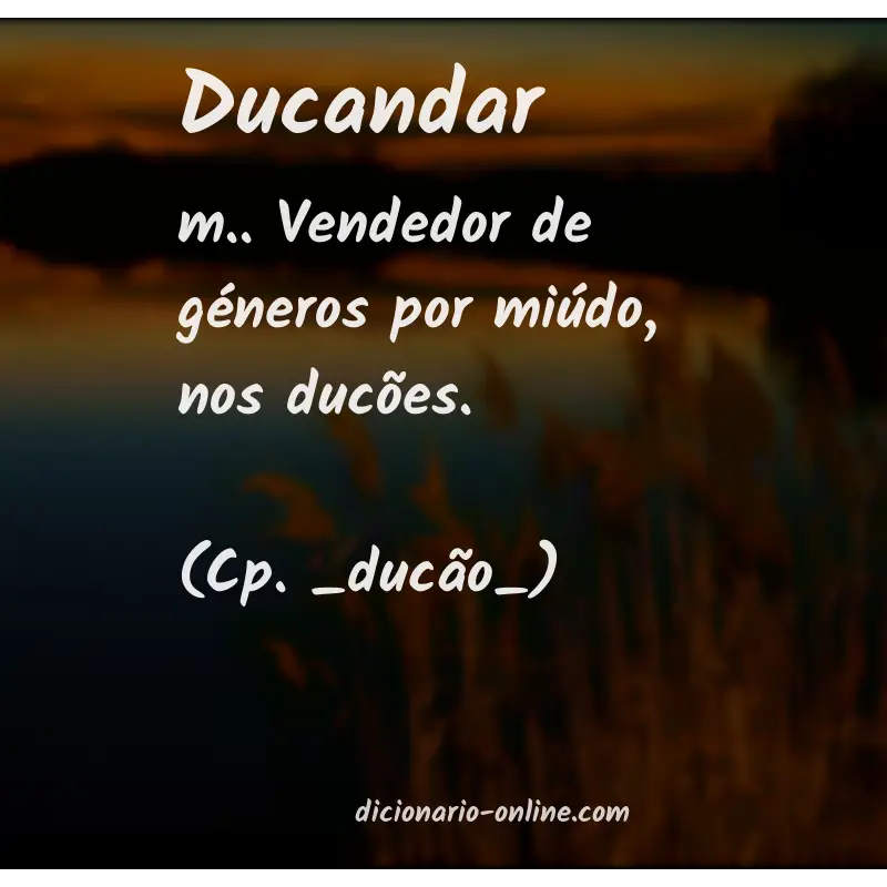 Significado de ducandar
