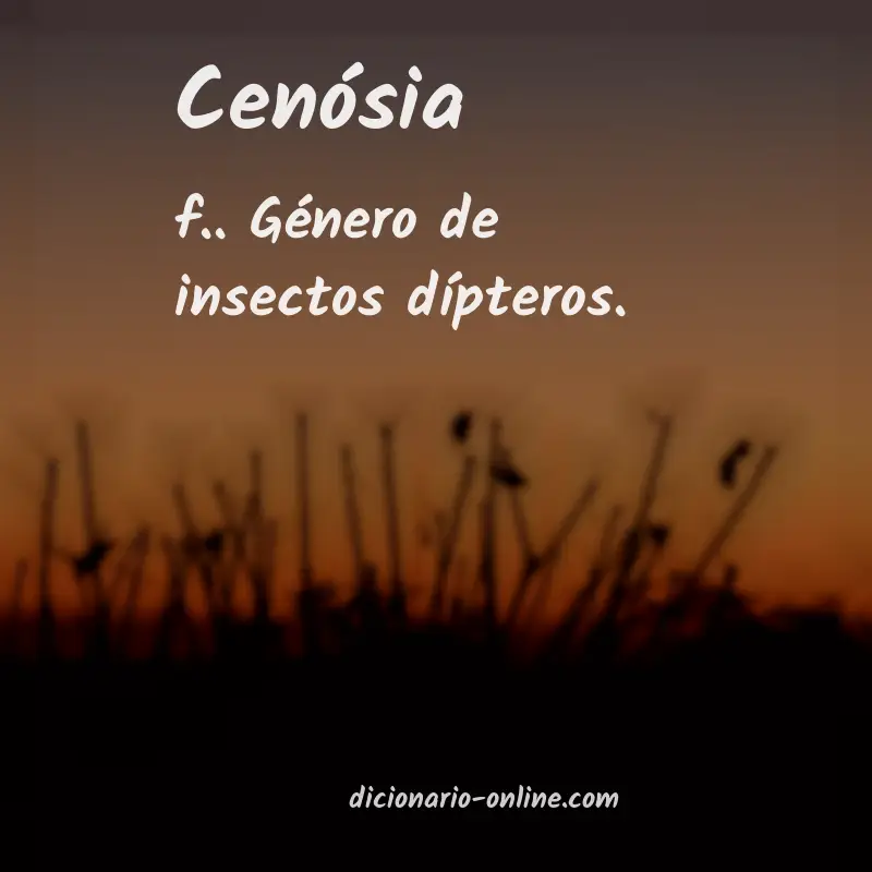 Significado de cenósia