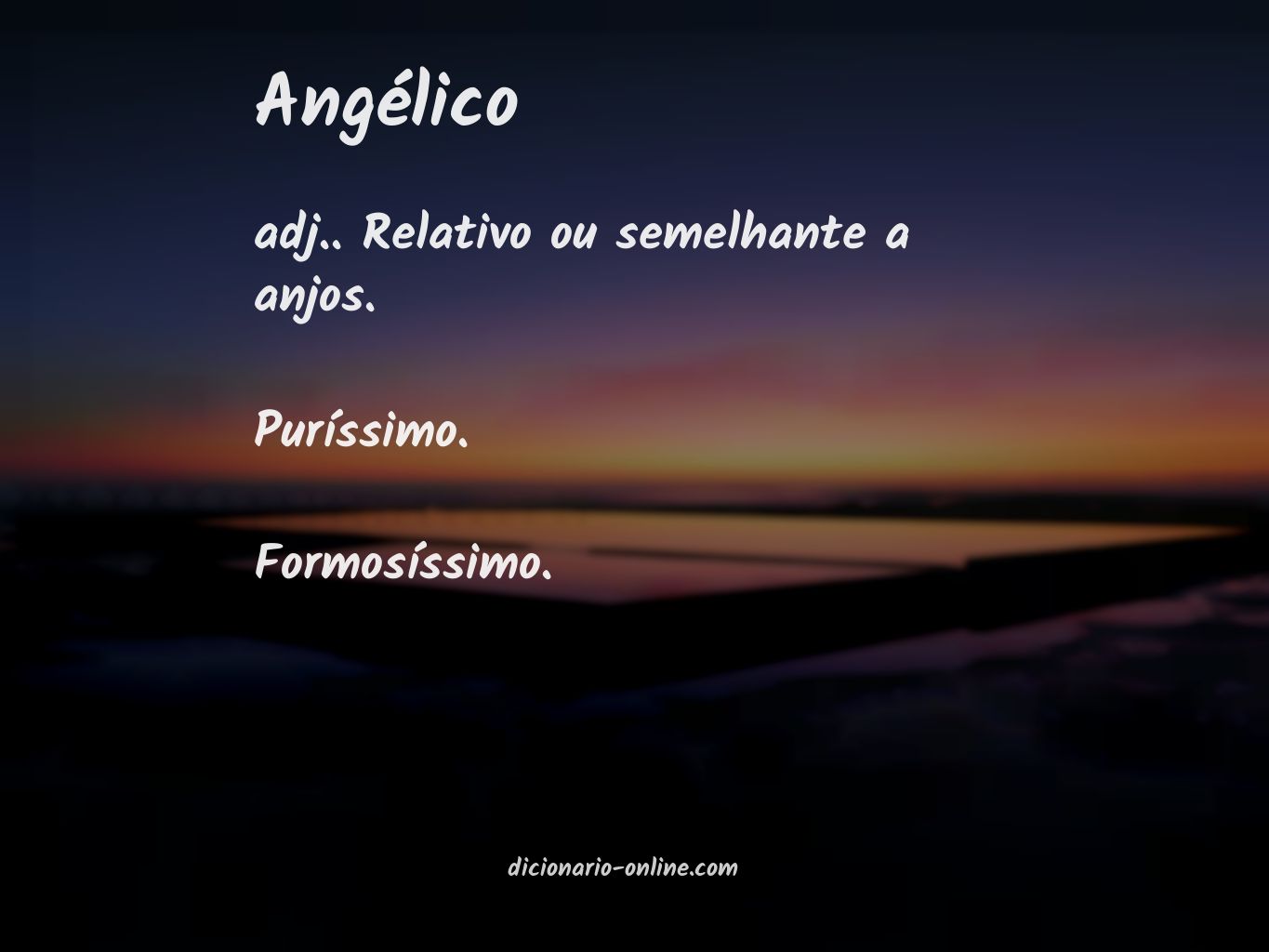 Significado de angélico