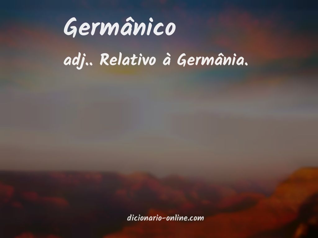 Significado de germânico