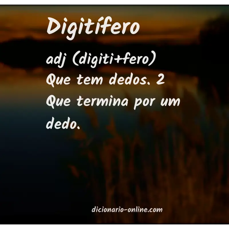 Significado de digitífero