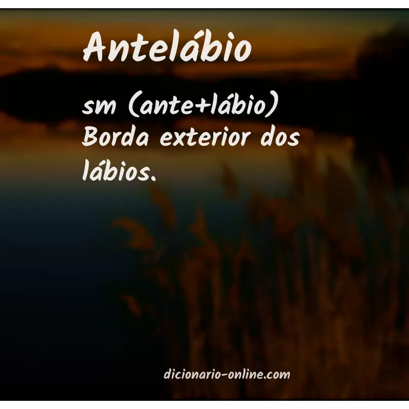 Significado de antelábio
