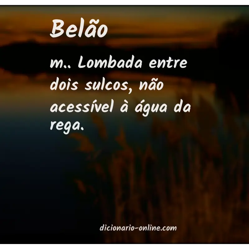 Significado de belão