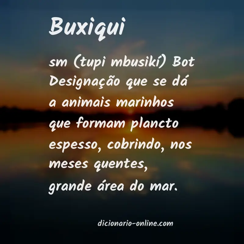 Significado de buxiqui