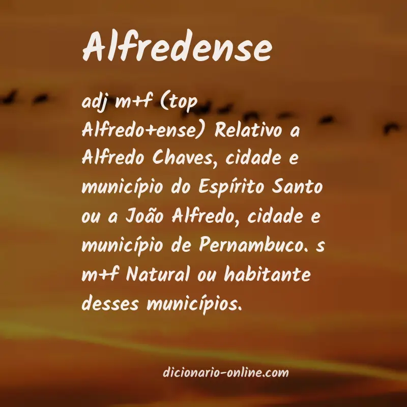 Significado de alfredense