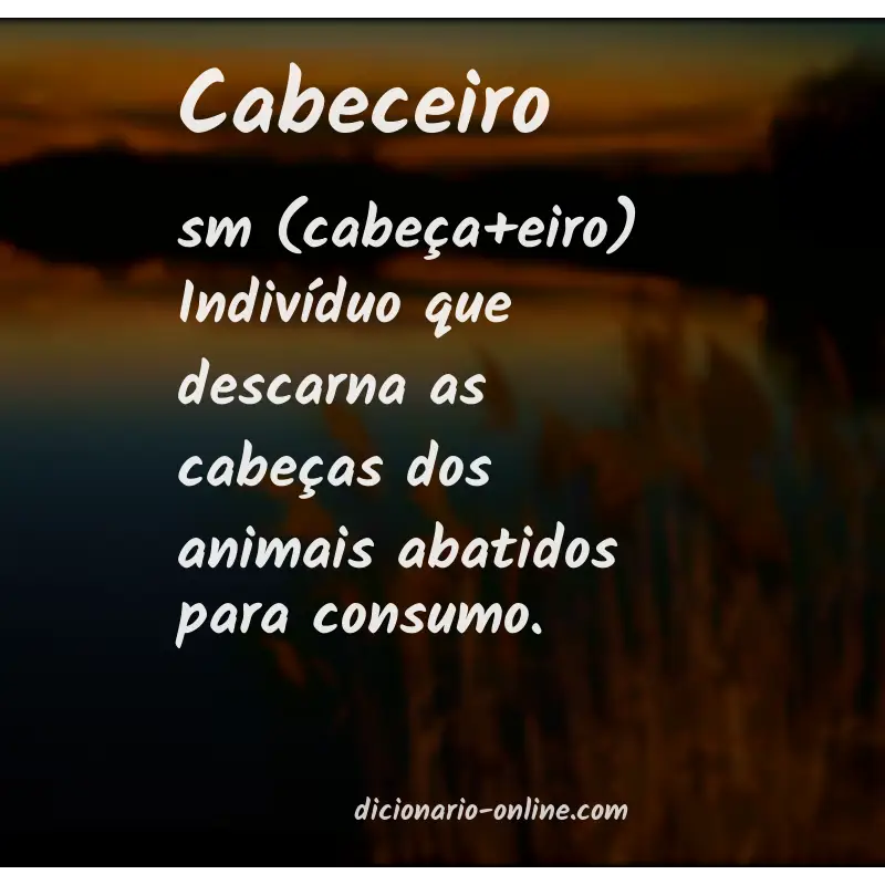 Significado de cabeceiro