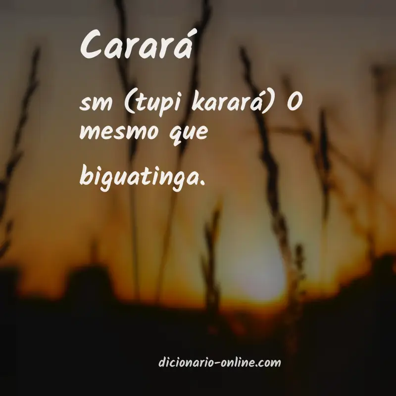 Significado de carará
