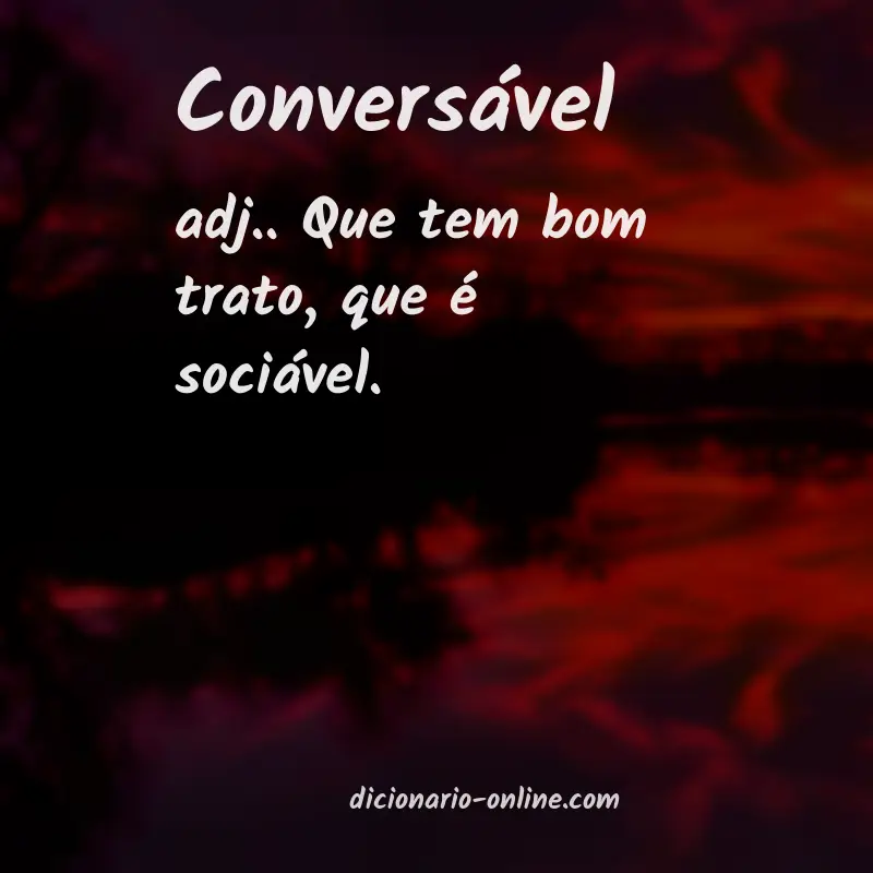Significado de conversável
