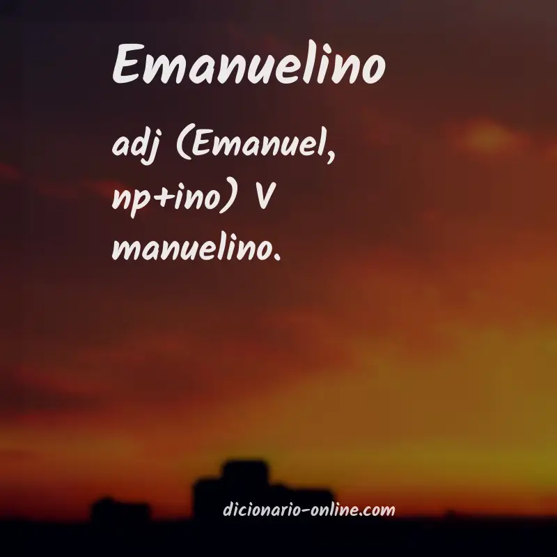 Significado de emanuelino