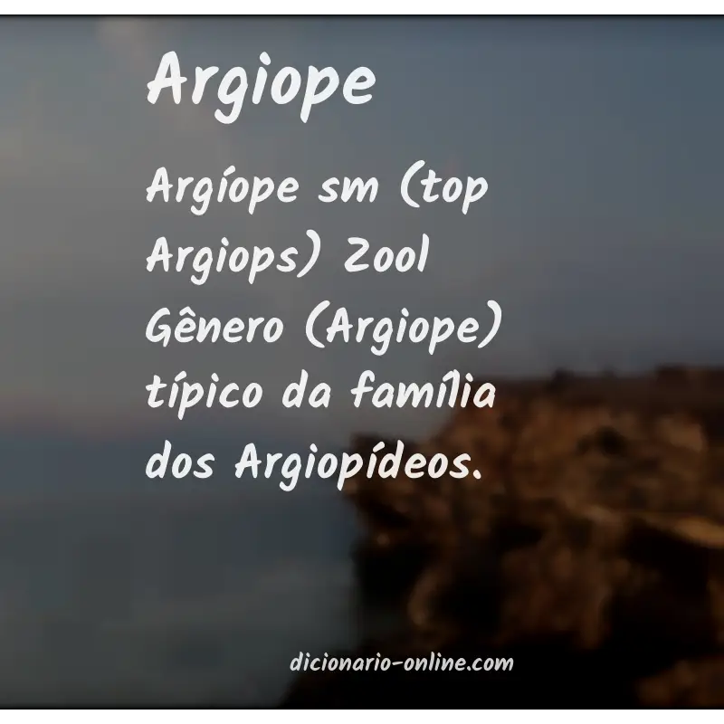 Significado de argiope