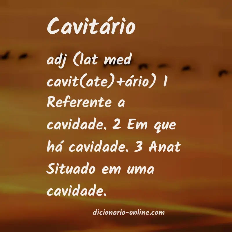 Significado de cavitário