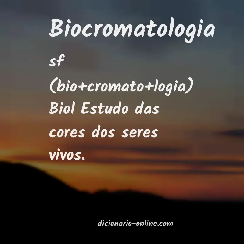 Significado de biocromatologia